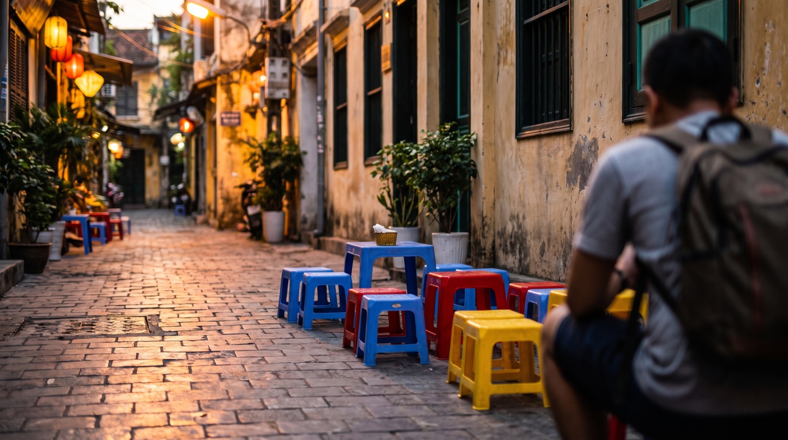 Vietnam by scooter and street stall