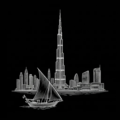United Arab Emirates stamp artwork