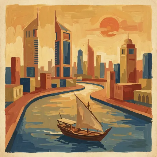 United Arab Emirates stamp artwork