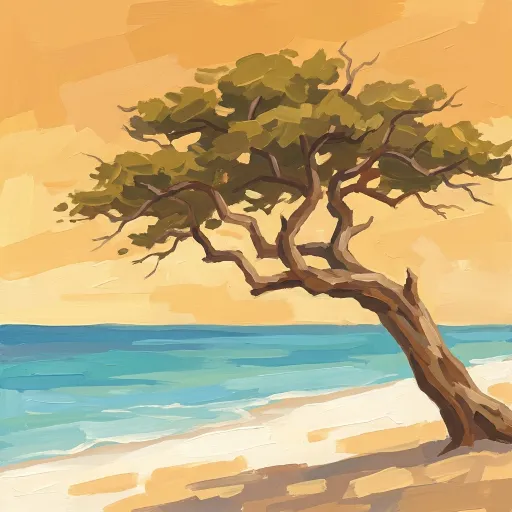 Aruba stamp artwork