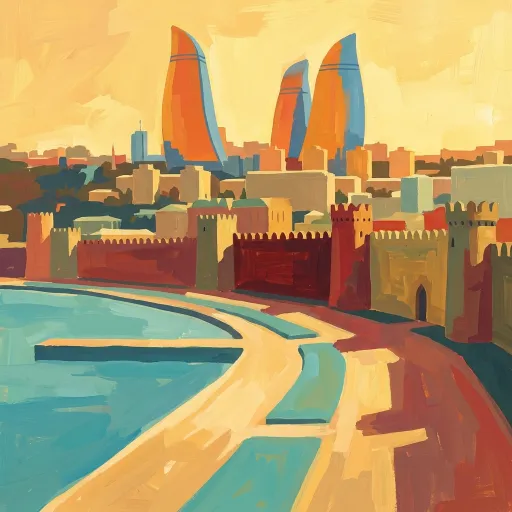 Azerbaijan stamp artwork