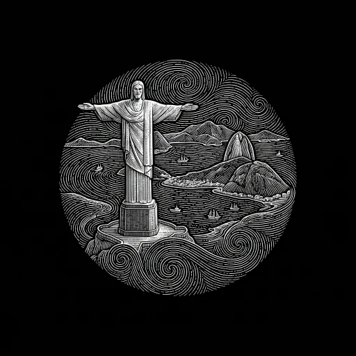 Brazil stamp artwork