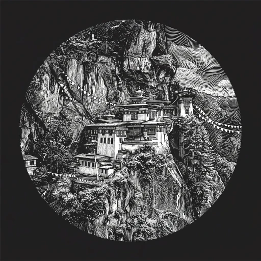 Bhutan stamp artwork