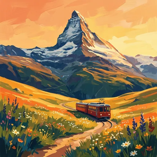 Switzerland stamp artwork
