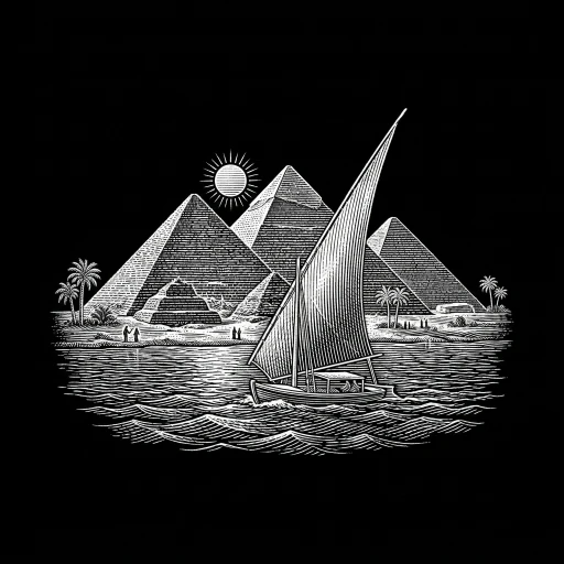 Egypt stamp artwork