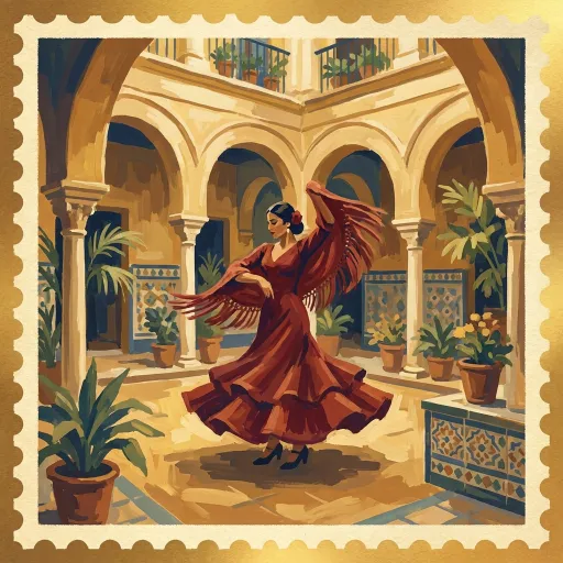 Spain stamp artwork