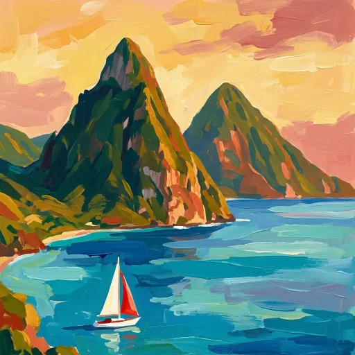 St Lucia stamp artwork