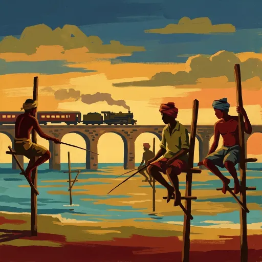 Sri Lanka stamp artwork