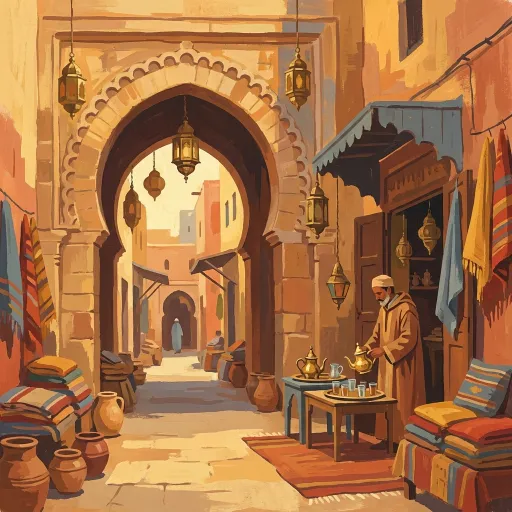 Morocco stamp artwork