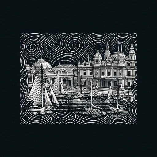 Monaco stamp artwork
