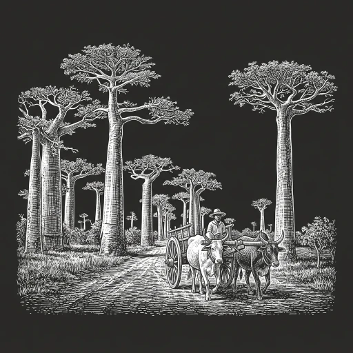 Madagascar stamp artwork