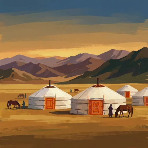 Mongolia stamp artwork