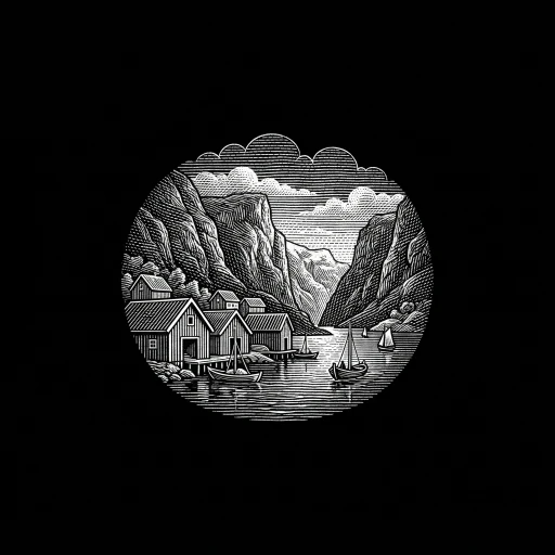 Norway stamp artwork