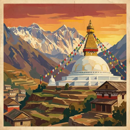 Nepal stamp artwork