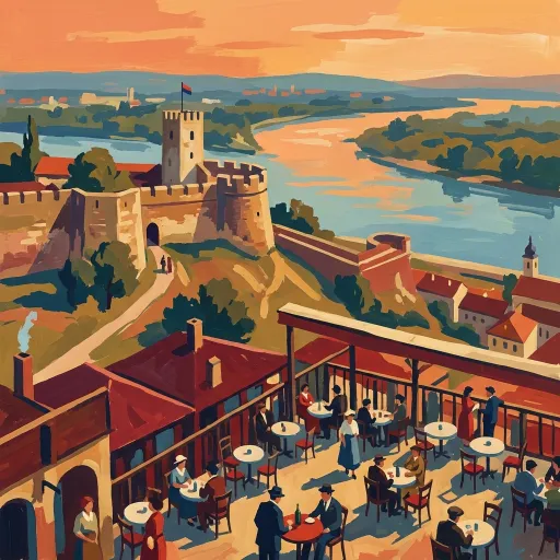 Serbia stamp artwork