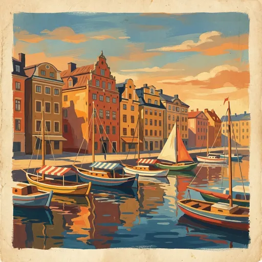 Sweden stamp artwork