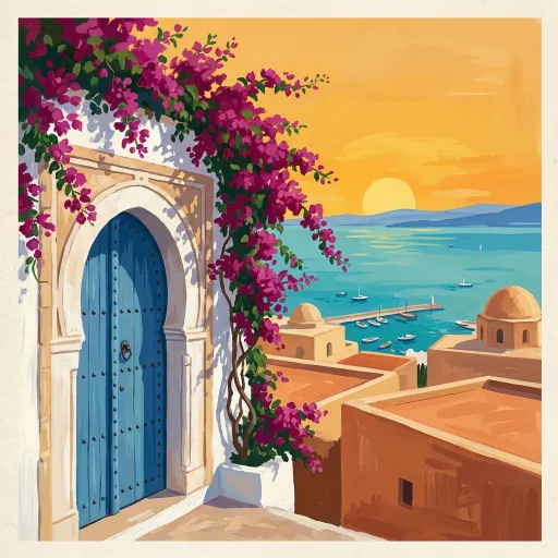 Tunisia stamp artwork