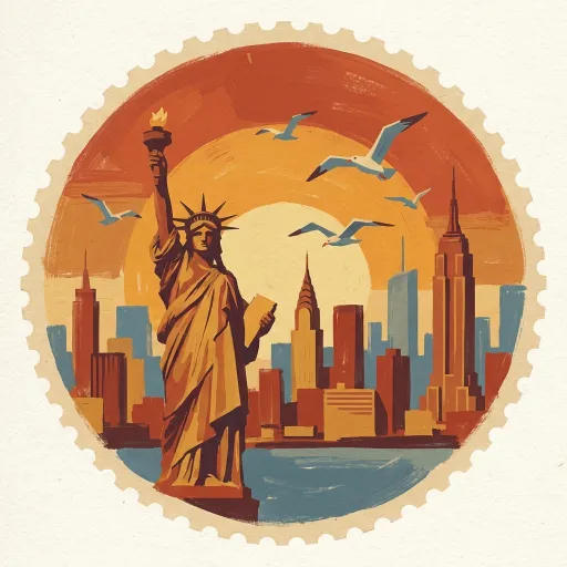 United States stamp artwork